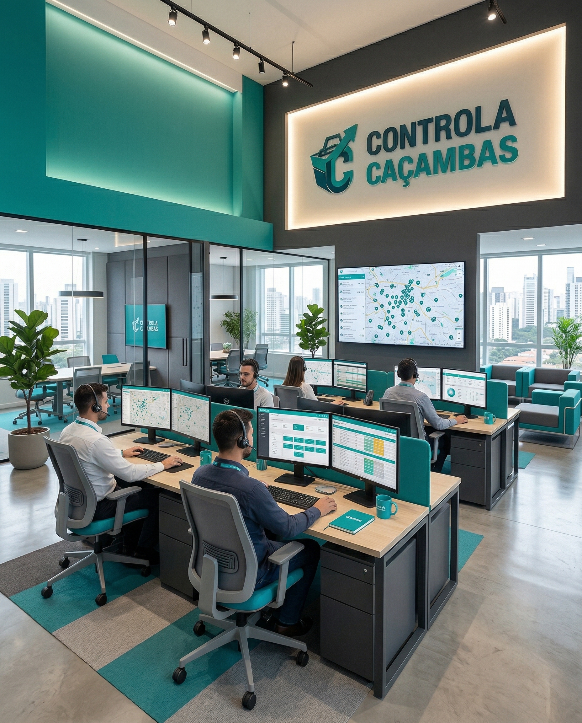 Equipe Controla Caçambas